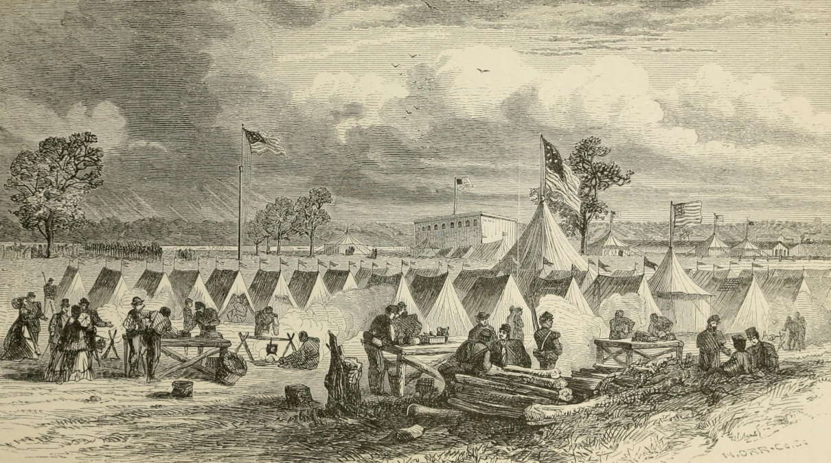 Ohio Troops at Camp Harrison, Ohio