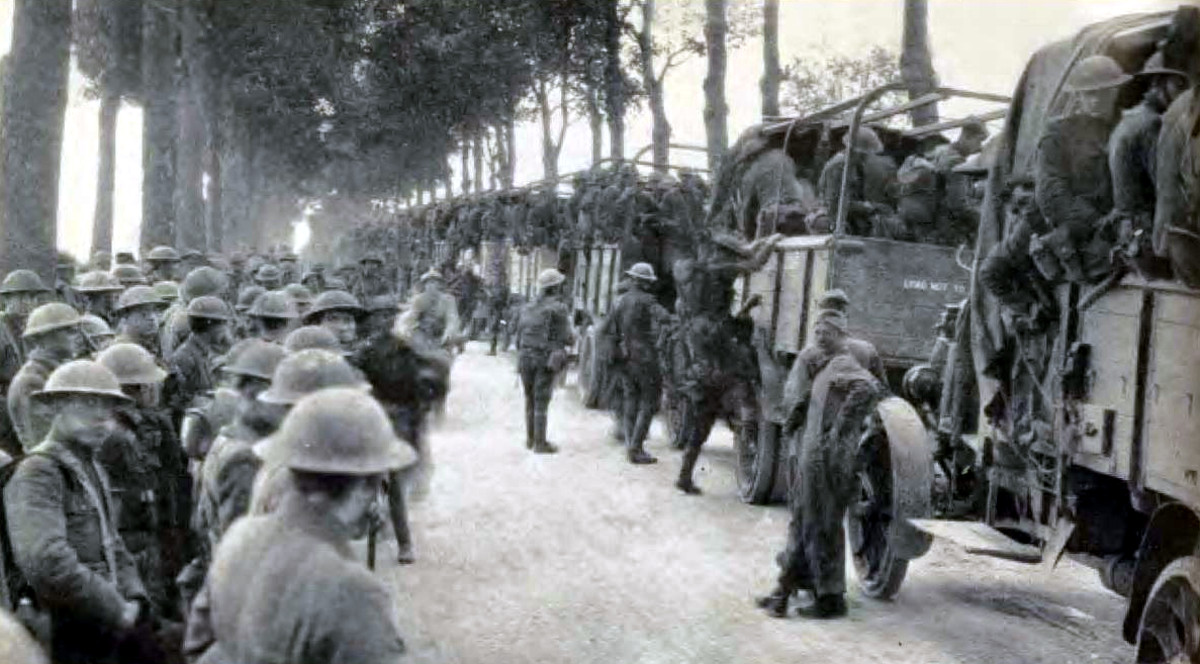 3d Division Troops Entrucking Near Moulins, 1918