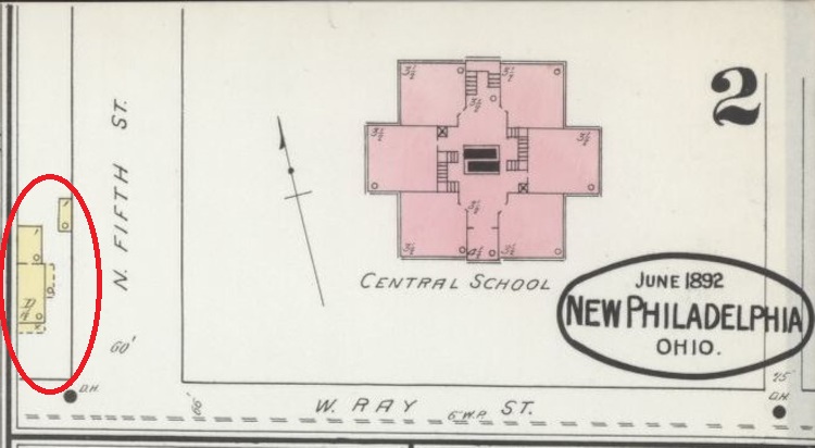 First appearance of the house on Lot 386 on the1892 Sanborne Fire Insurance maps. (Source: loc.gov)