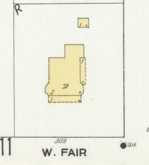 Lots 313-314 Fair Avenue NW (West Fair) as recorded on the 1910 Sanborne Insurance Map. (Source: loc.gov)