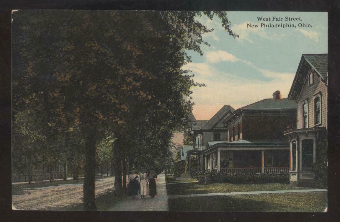 West Fair Street, New Philadelphia depicted on a 1907 postcard. (Source: ebay.com)
