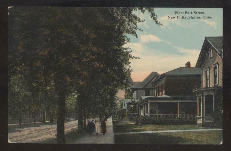 West Fair Street, New Philadelphia depicted on a 1907 postcard. (Source: ebay.com)