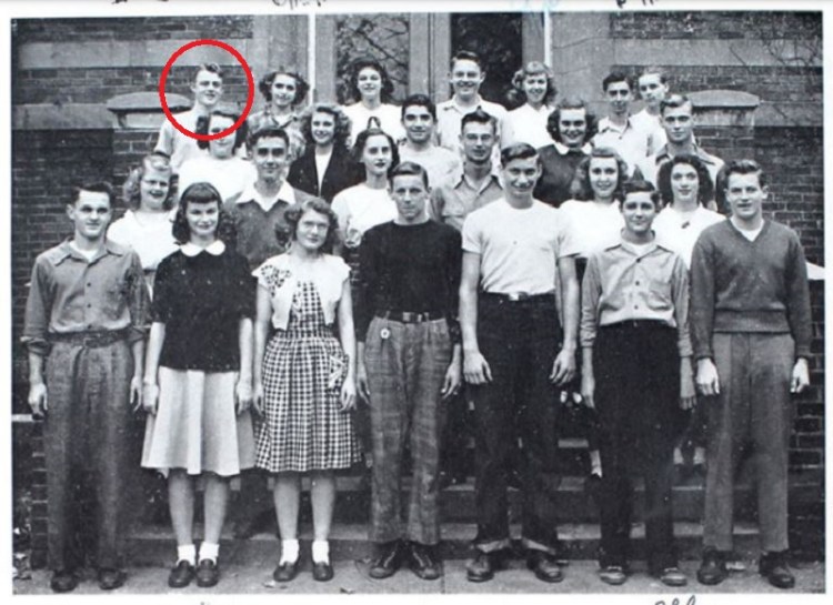 John Miller's New Philadelphia High School sophomore year picture, 1947. (Source: delphianyearbooks.org)