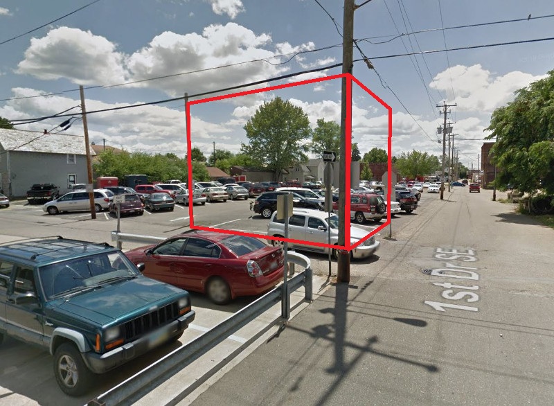 Edward Glauser's blacksmith shop location today. (Source: google.com)