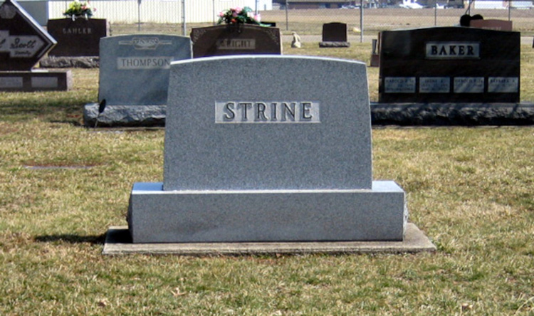 The Strine Family headstone in Evergreen Cemetery, New Philadelphia. (Source: findagrave.com)