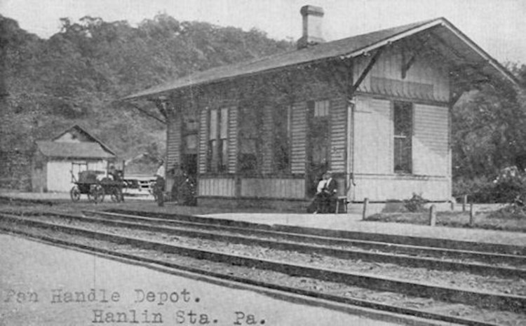 Hanlin Station, Washington County, Pennsylvania. The site of the railroad accident that claimed the life of Gershom H. Kilgore, March 1867.
