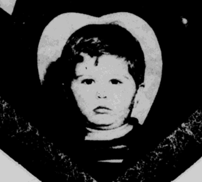 Photo of two year old Donald E. Allan, Jr. printed in the February 14, 1950 issue of the Dover Daily Reporter. (Source: newspaperarchive.org)