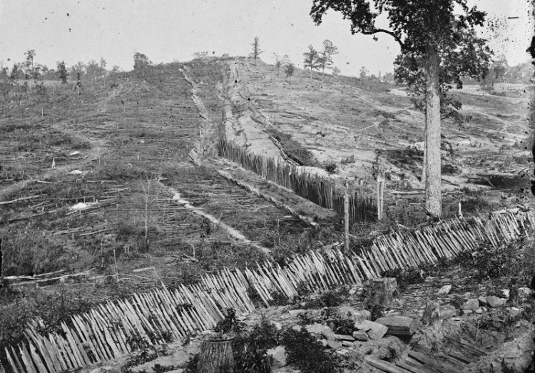 Confederate defenses outside Atlanta, Georgia, 1864. (Source: loc.gov)