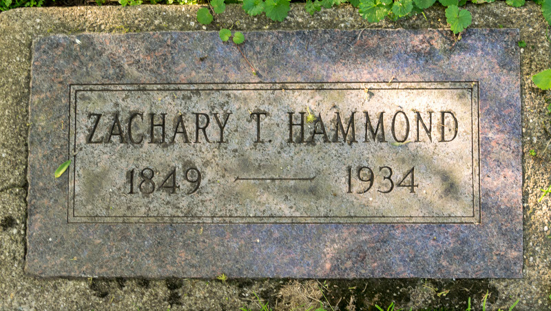 Zachary T. Hammond's headstone at Maple Grove Cemetery, Dover, Ohio. (Source: findagrave.com)