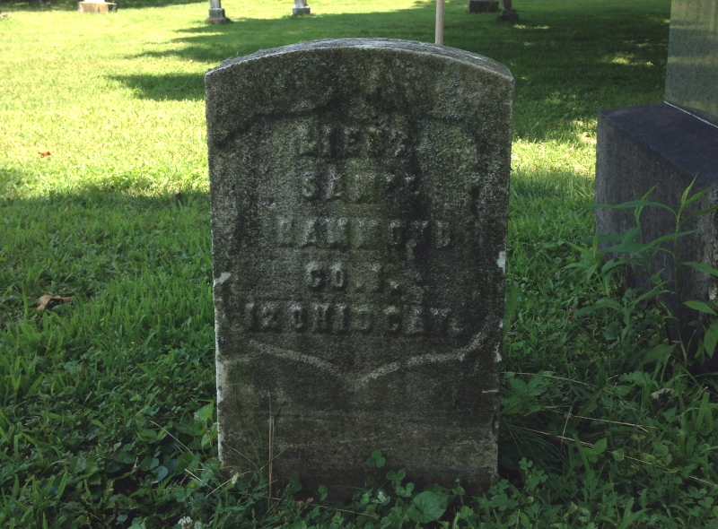 Samuel Hammond's headstone in the Fourth Street Cemetery, Dover. (Source: findagrave.com)