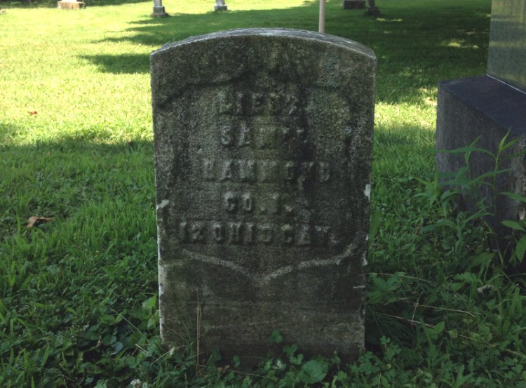 Samuel Hammond's headstone in the Fourth Street Cemetery, Dover. (Source: findagrave.com)