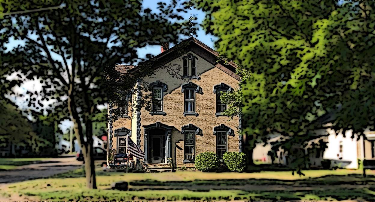 The Stow House on East High Street, July 2022.