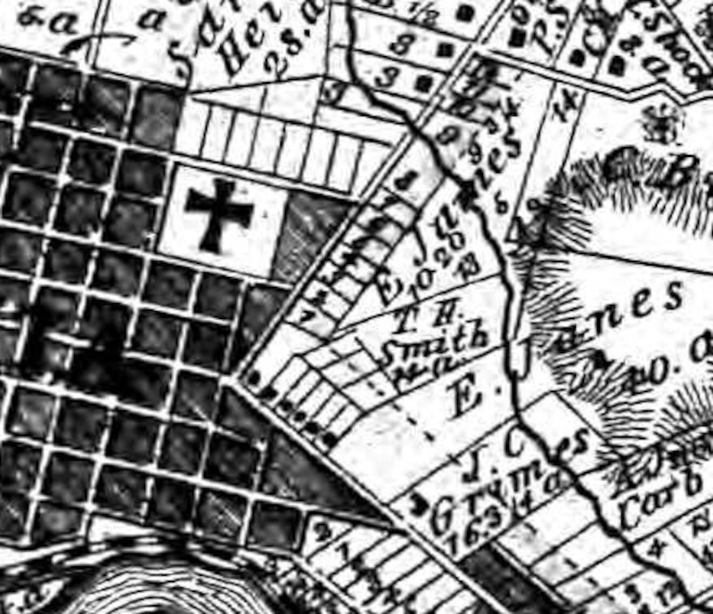 Edward Hall and family originally settled along Beaver Dam Road (modern Beaver Avenue) on the east end of New Philadelphia. (Source: ancestry.com)