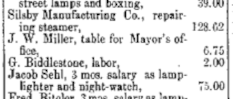 An reference to work done my John W. Miller found in a New Philadelphia newspaper, May 1878. (Source: newspaperarchive.org)