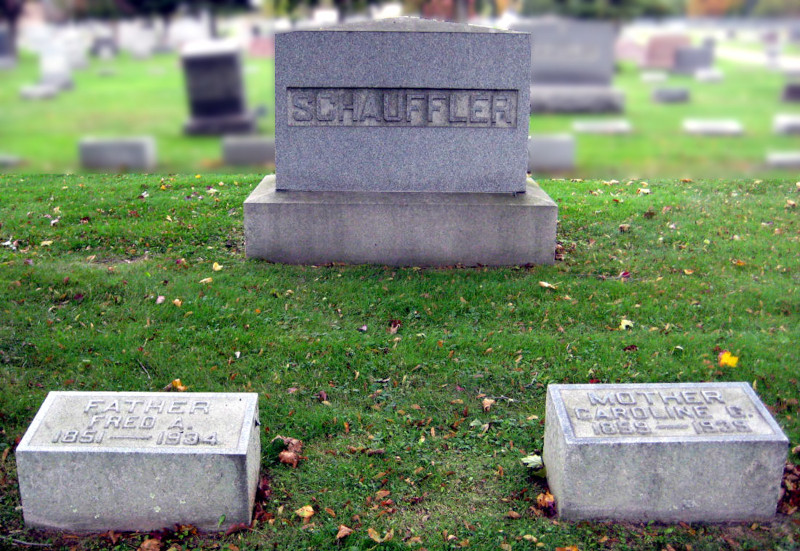The Schauffler's family plot in East Avenue Cemetery, New Philadelphia, 2011. (Source: findagrave.com)