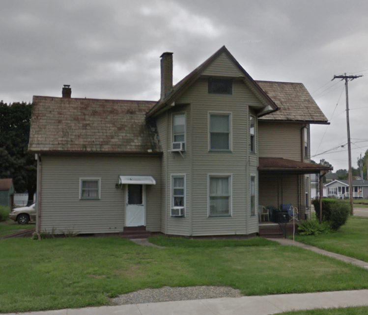 The Wallace House on West Front Street, New Philadelphia, Ohio, 2019. (Source: google.com)