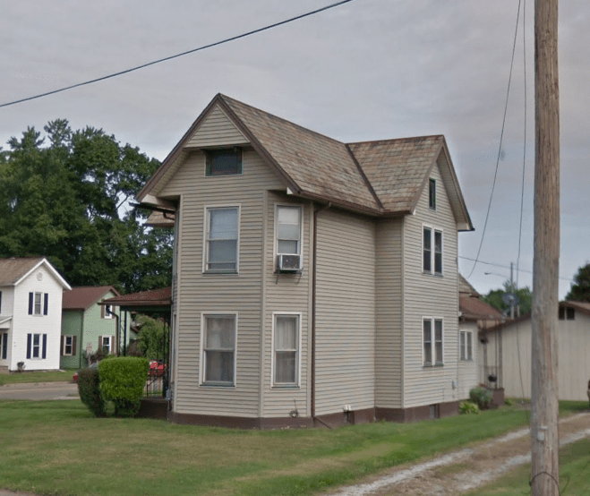 The Wallace House on West Front Street, New Philadelphia, Ohio, 2019. (Source: google.com)