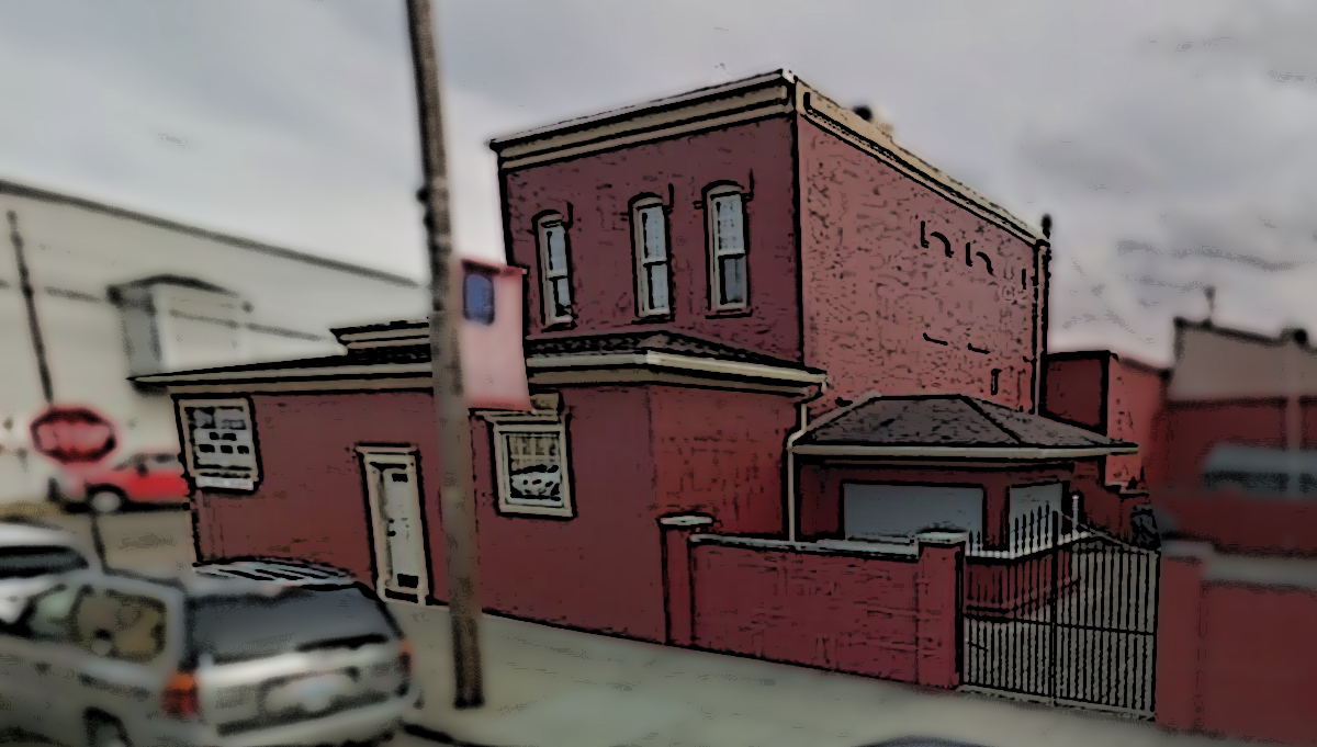 The Rumbaugh House on Grant Street in Dennison, Ohio, 2022. (Source: earth.google.com)