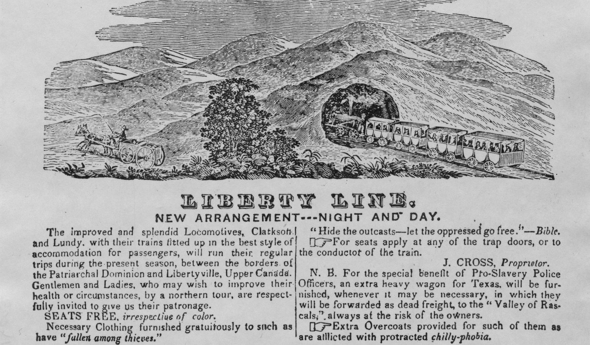 Underground Railway advertisement from an 1840s newspaper. (Source: ohiomemory.org)