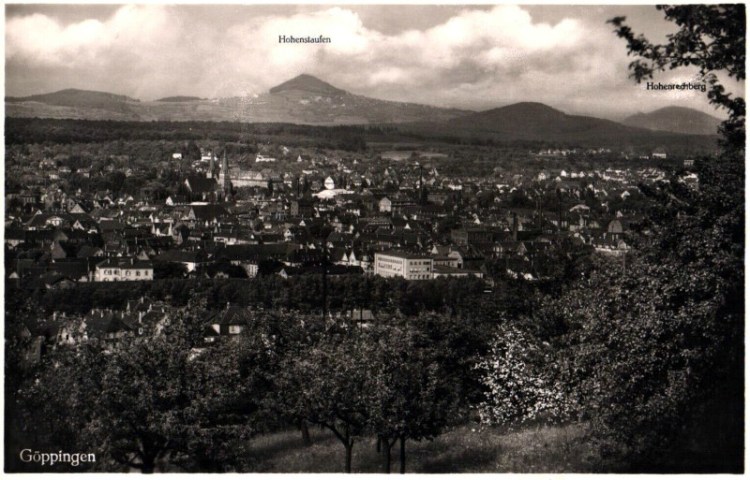 Early 20th century postcard image of Frederick Schauffler's hometown of Göppingen, Germany. (Source: ebay.com)