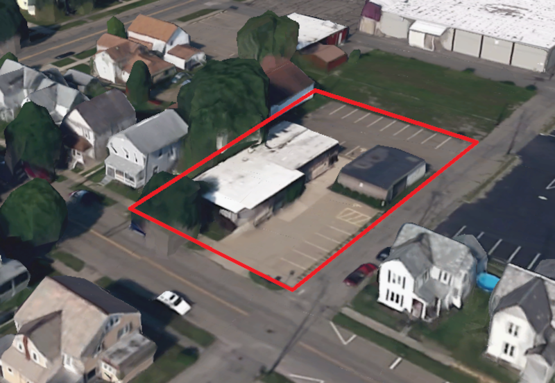 View of the Houpt Carriage Manufactory location from the northeast, 2020. (Source: earth.google.com)