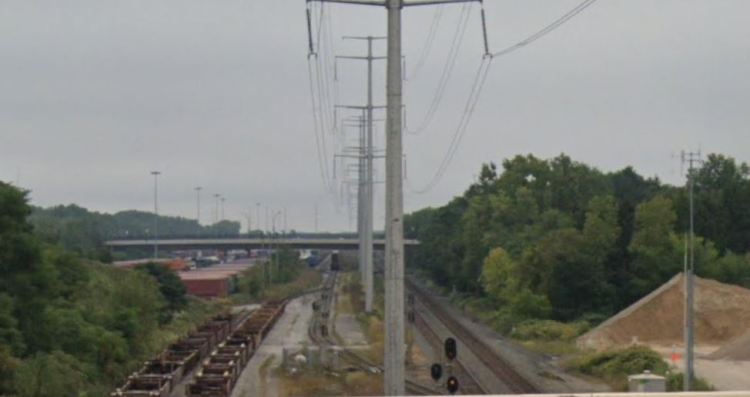 Modern view (looking south) of the approximate location of the accident near Bedford, Ohio. (Source: google.com)