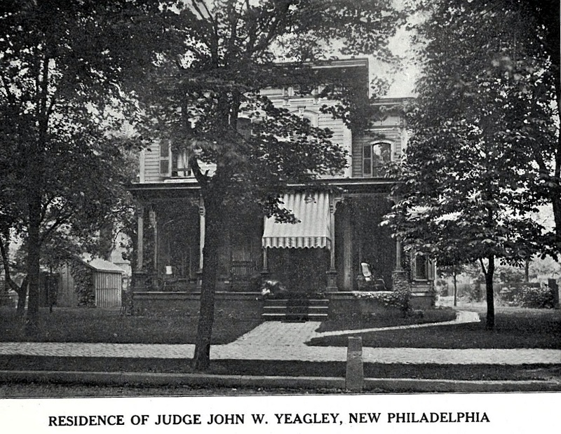 Photograph of the Yeagley House that appeared in the 1908 Combined Atlas of Tuscarawas County.