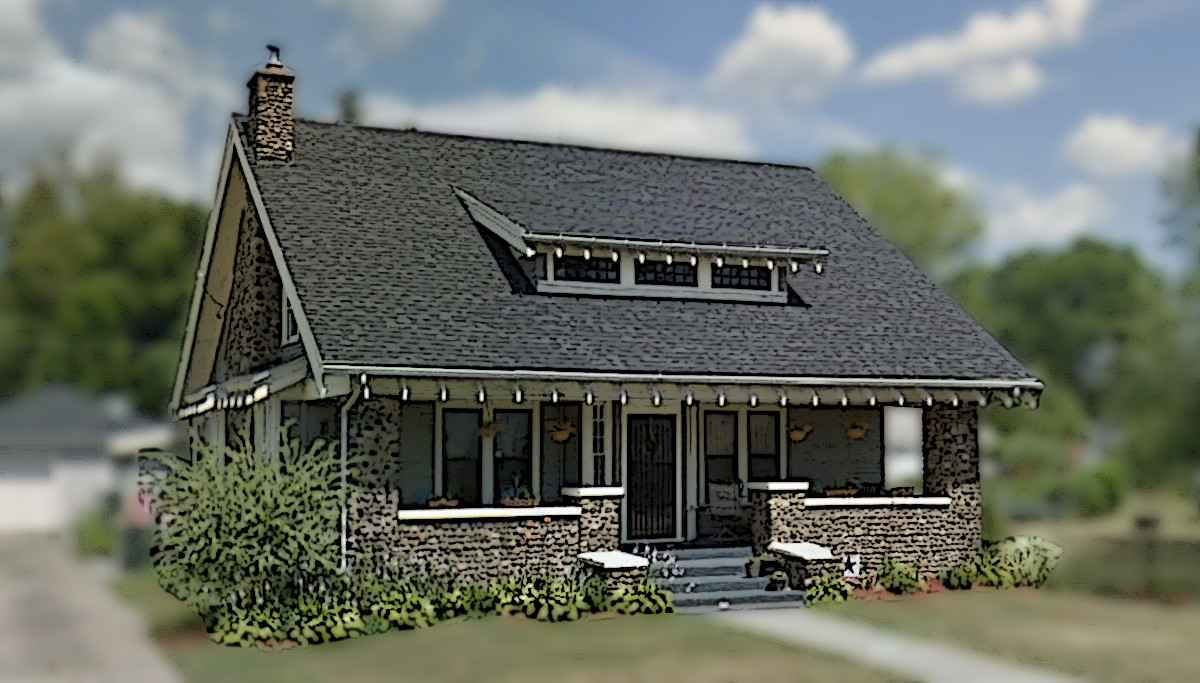 Modern image of the front façade of the Bowers home on Tuscarawas Avenue in New Philadelphia.