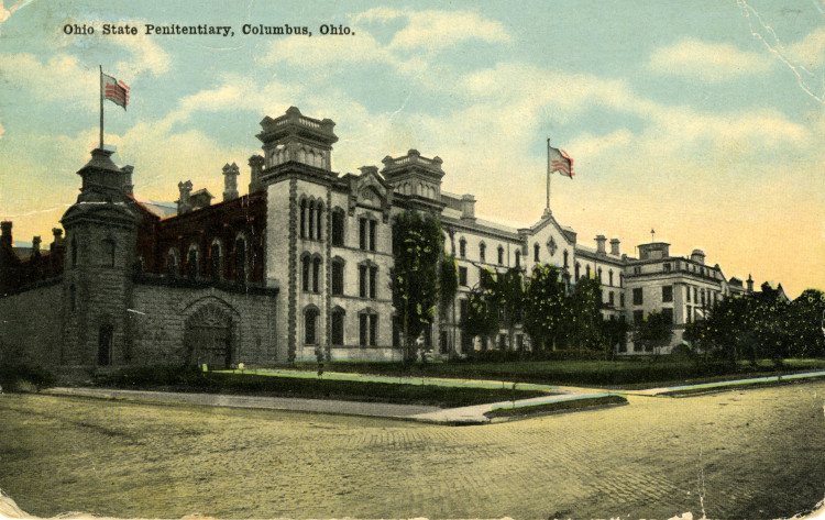An early 1900s postcard depicting the Ohio State Penitentiary in Columbus, Ohio. (Source: ohiomemory.org)