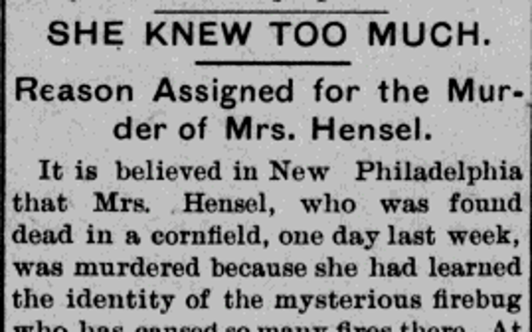 Headline to an article that appeared in the Massillon, Ohio newspaper, 22 October 1901. (Source: newspaperarchive.org)