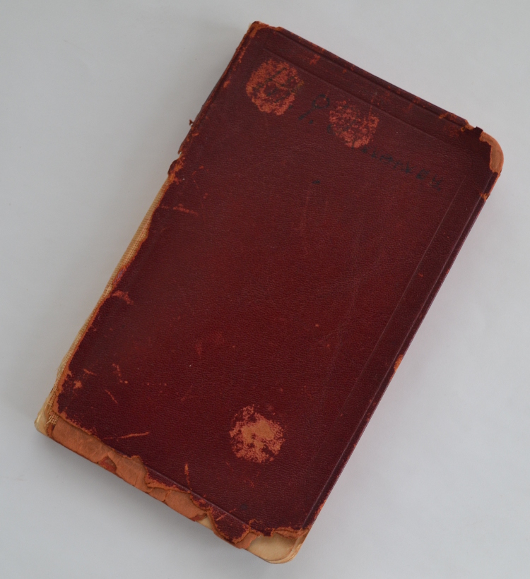 The cover of George H. Zimmerman's journal.