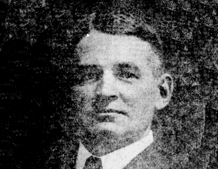 Samuel F. Hensel's photograph in the newspaper when he won a seat as County Commissioner in 1914, November 1914. (Source: newspaperarchive.com)