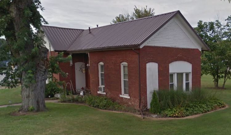 The company house built by the Flaccus Brothers Company on the cannery property on West Front Street, New Philadelphia, Ohio, 2018. (Source: google.com)