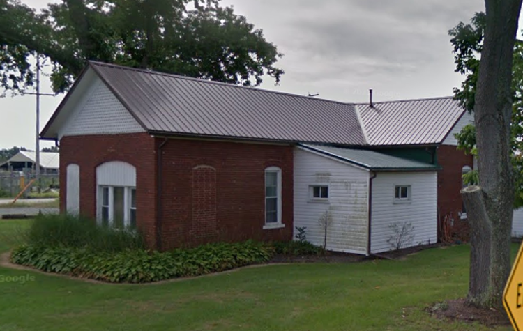 The company house built by the Flaccus Brothers Company on the cannery property on West Front Street, New Philadelphia, Ohio, 2018. (Source: google.com)