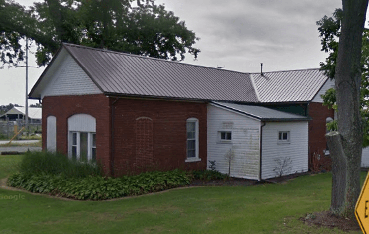 The company house built by the Flaccus Brothers Company on the cannery property on West Front Street, New Philadelphia, Ohio, 2018. (Source: google.com)