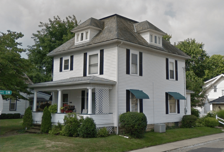 The Seibold House on South Broadway, New Philadelphia, Ohio, 2018. (Source: google.com)