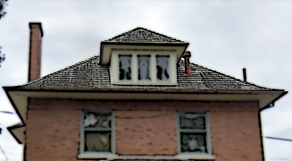 Image of a slate roof on a house located on Fair Avenue NW in New Philadelphia, Ohio, 2019. (Source: google.com)