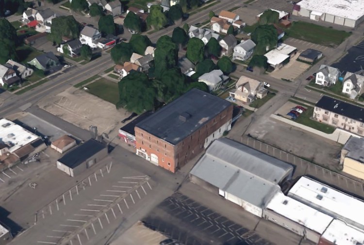 Modern view of the Hensel Transfer and Storage Building from GoogleEarth, 2022. (Source: earth.google.com)
