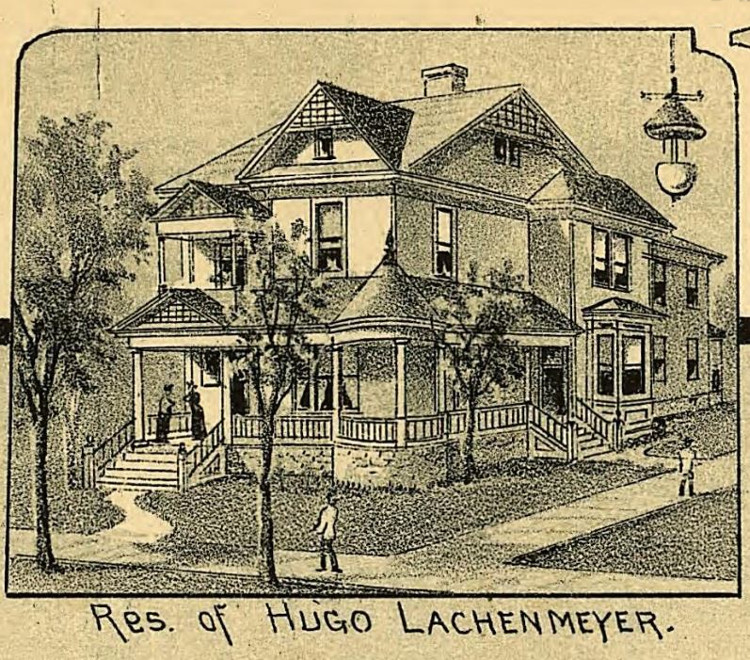 The Lachenmeyer House depicted on the 1899 map of Canal Dover. (Source: loc.gov)
