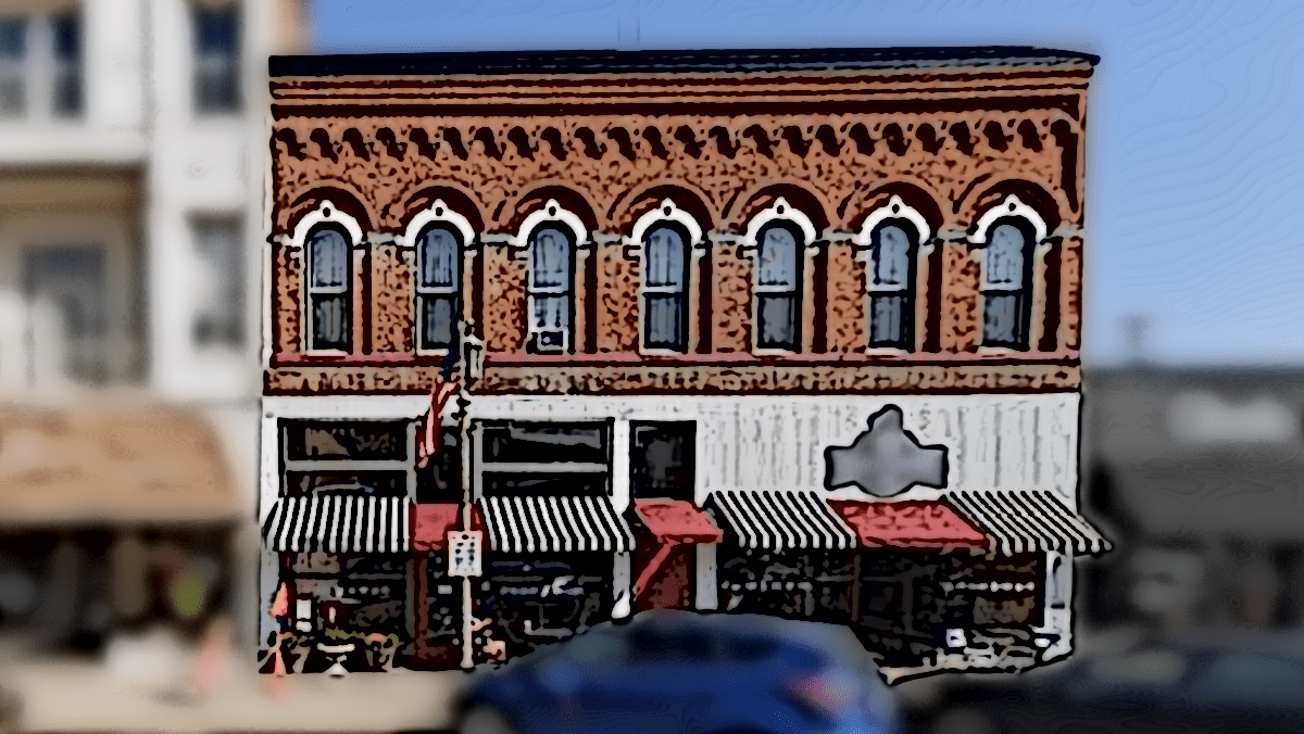 The Koons Storefront and Residence, New Philadelphia, Ohio, 2023. (Source: earth.google.com)