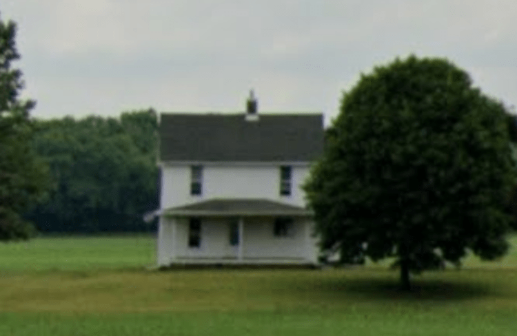 The Hogue house east of Interstate 77, 2022. (Source: google.com)