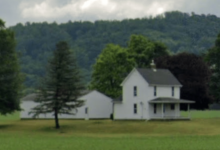 The Hogue house east of Interstate 77, 2022. (Source: google.com)