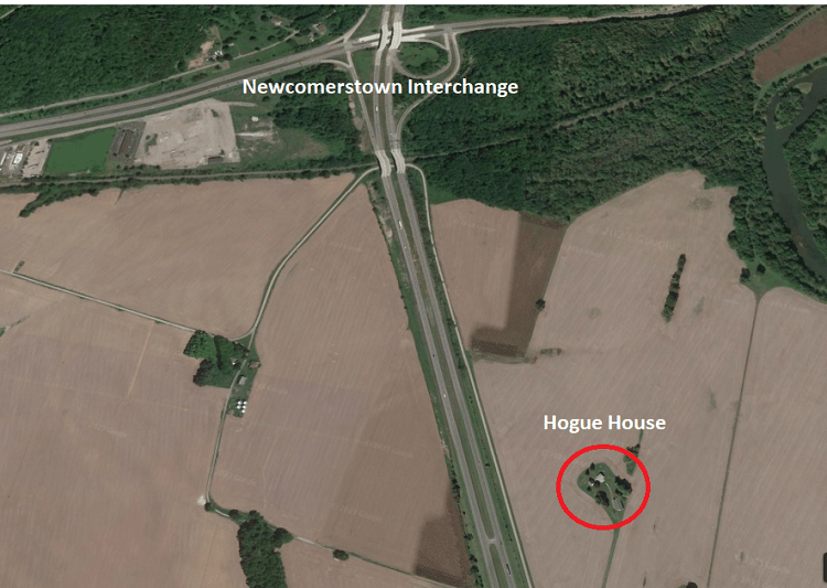 The Hogue House location. (Source: earth.google.com)