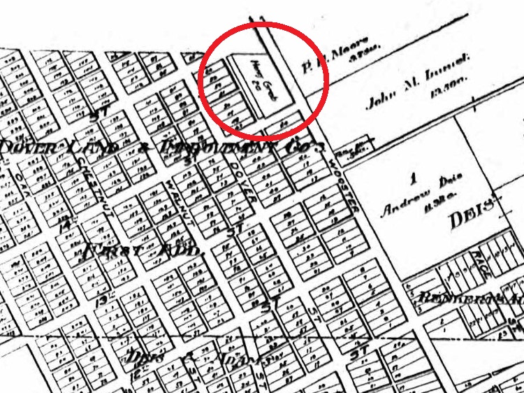 Location of the Greb family property on Wooster Avenue, Canal Dover, Ohio as depicted in the 1908 Tuscarawas County Atlas. (Source: ancestry.com)