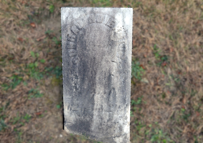 The headstone of Conrad Haverstock in the Dundee Wayne Township Cemetery in Dundee, Tuscarawas County, Ohio, 2015. (Source: findagrave.com)