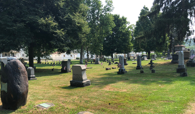 Samuel and Elizabeth Crossland are buried in Fair Street Cemetery, New Philadelphia, Ohio, 2021. (Source: findagrave.com)