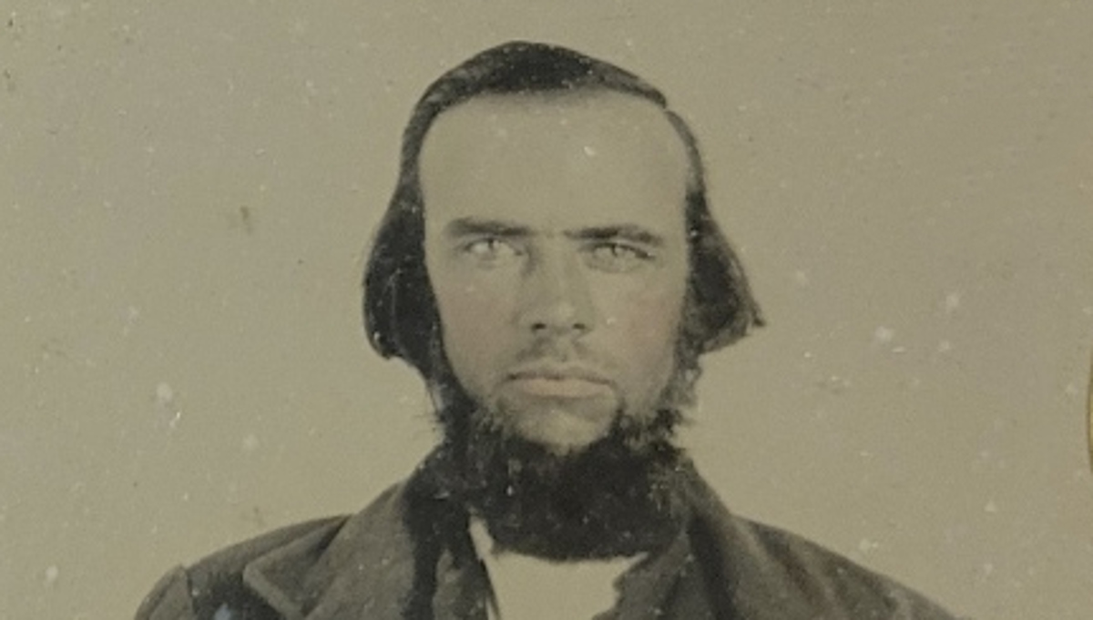 Circa 1860s image of Jonas Warner. Image taken by author. (Source: The Ohio Genealogical Society Lyle H. West Archives)