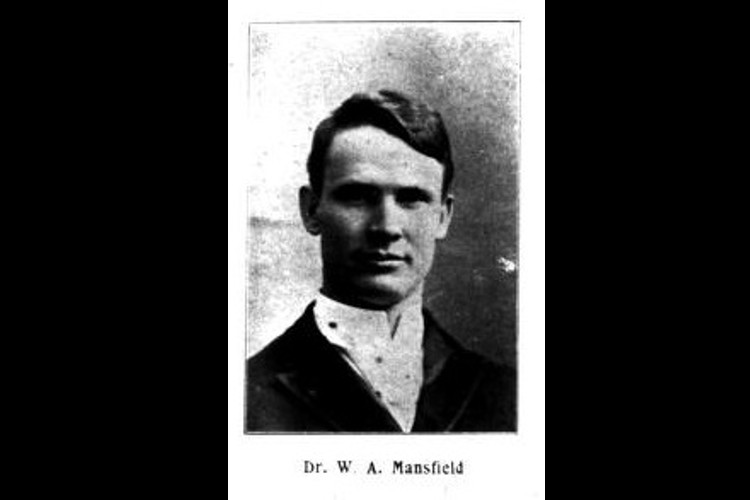 William A. Mansfield's photograph in an 1897 publication of Ohio mediums. (Source: archive.org)