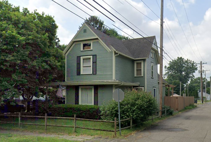 The house on West Ray Street (Ray Avenue NW) where the Barnard family lived while in New Philadelphia, Ohio, 2023. (Source: google.com)