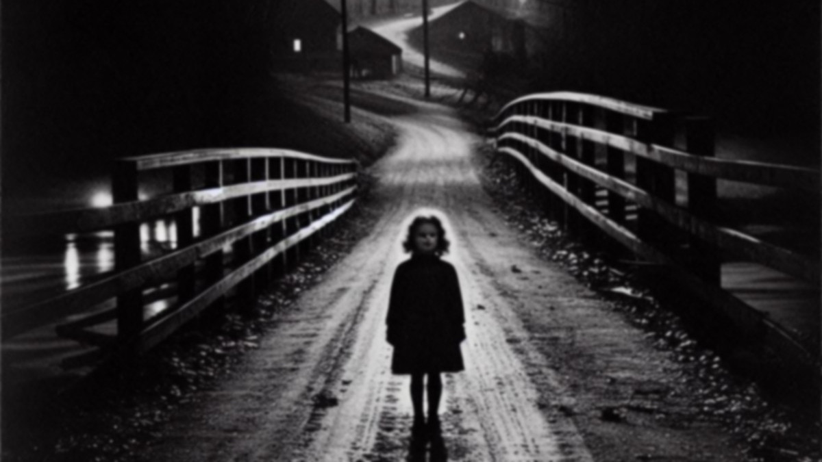 AI generated image depicting 10 year-old Naomi Freed on the Center Street bridge in Dennison, Ohio, 2024. (Source: Microsoft Designer)